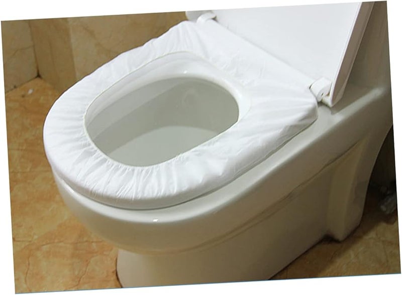 كابيلوك 50 قطعة غطاء مقعد مرحاض قابل للتصرف من القماش غير المنسوج للسفر والمنزل والفندق - Image 4